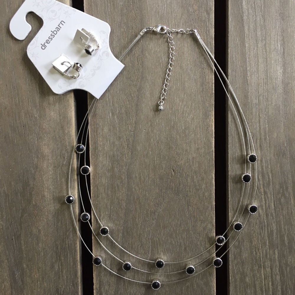 Black & Silver Fashion Jewelry Set (NWT Dressbarn)